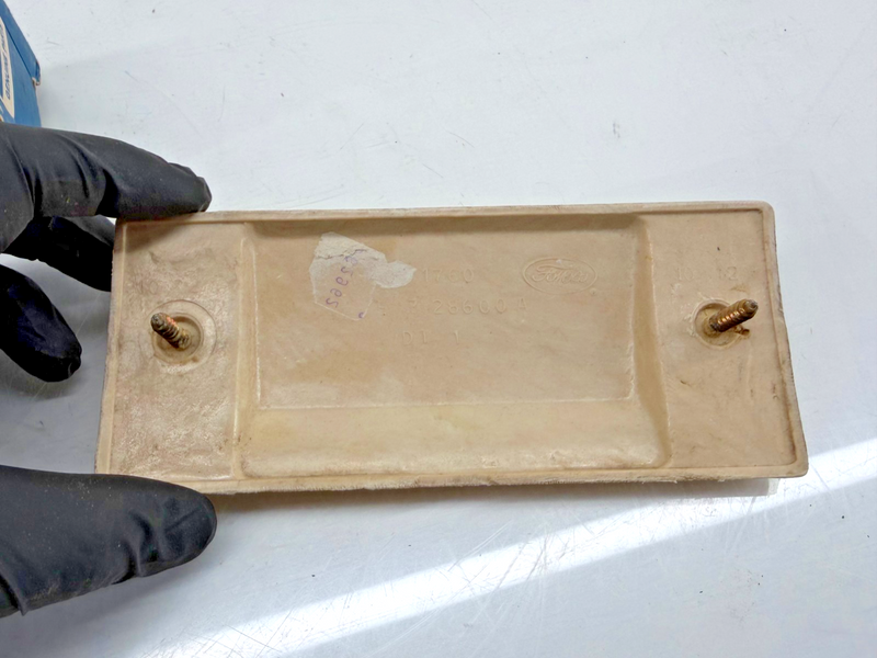 NOS 1966 FORD COUNTRY SQUIRE RANCH WAGON WOODGRAIN GAS FUEL FILLER DOOR TRIM C56
