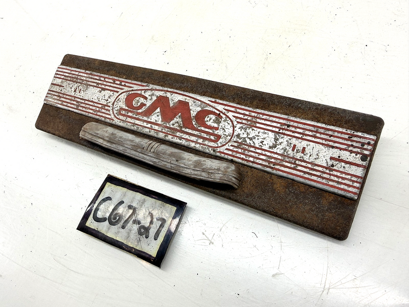 RARE OEM Vintage GMC Lid Door Cover Panel Emblem C67-27