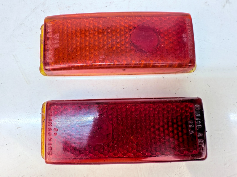 OEM 1941 Ford Duo Lamp PAIR Tail Light Lens #11A Passenger Glass B76-9