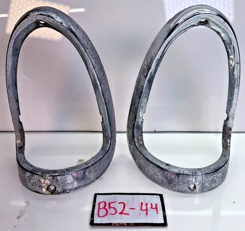 Vintage OEM 1955 Chevy Bel Air Tail Light Bezel Trim Pair 5945612 55 B52-44