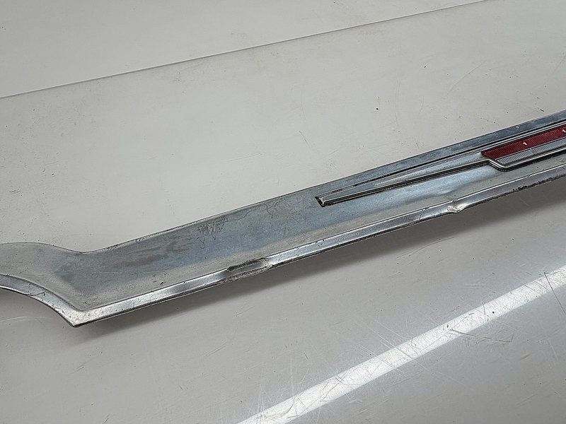 OEM 1964 Chevy Impala Belair Biscayne Hood Lip Molding Above Grille Aluminum