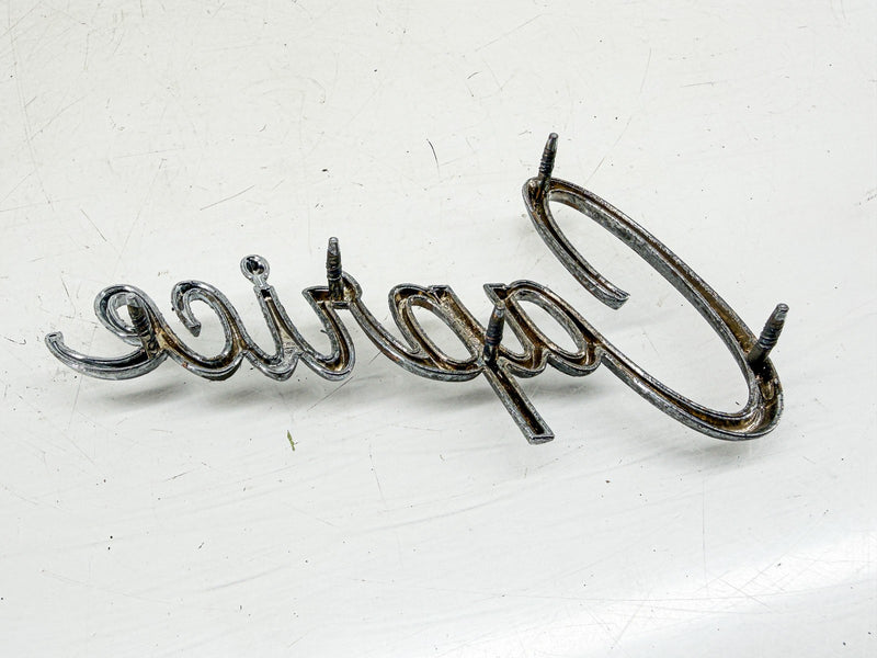 OEM 1966 1967 1968 CHEVY CAPRICE SCRIPT FENDER EMBLEM 3873792 E10-83