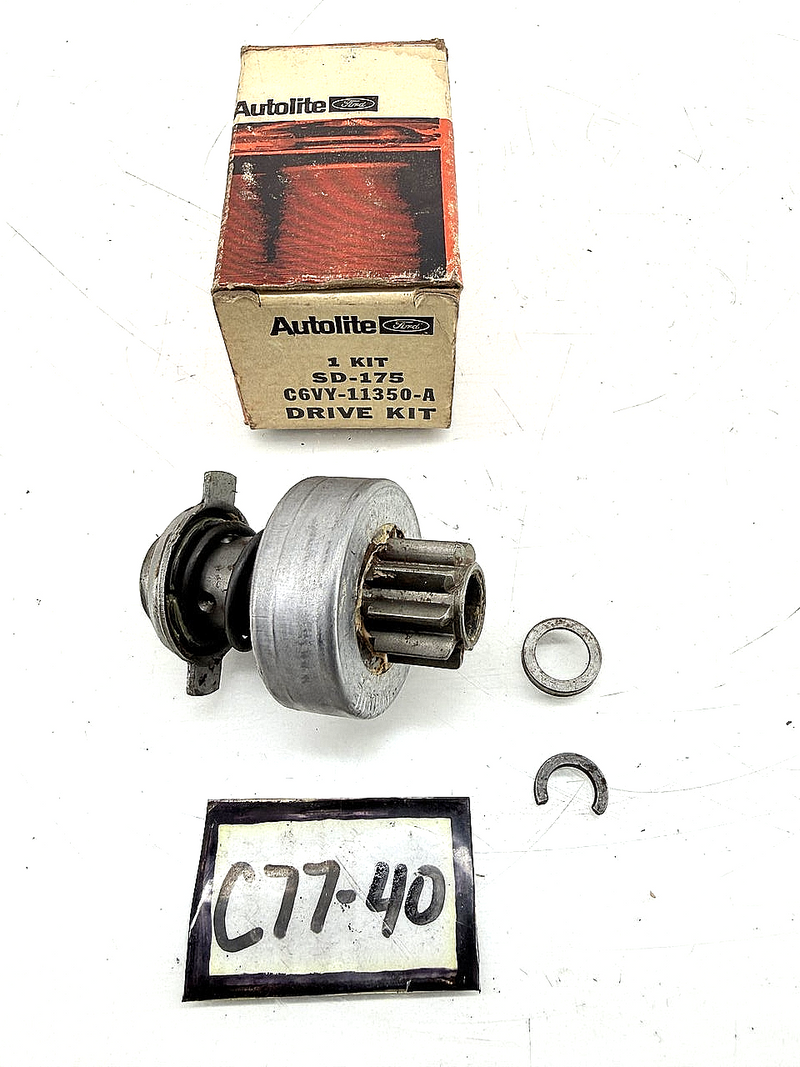 NOS 1966 LINCOLN STARTER DRIVE KIT C6VY-11350-A AUTOLITE SD-175 C77-40