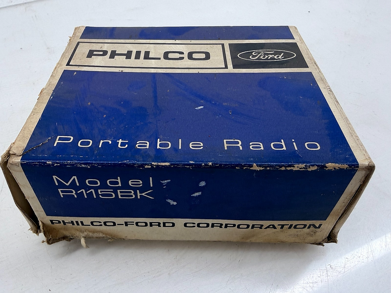NOS 1960's Philco R115BK AM Transistor Radio Ford Promotional Item C55-29