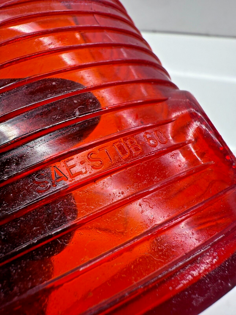 Vintage 1955 Chevy Glo-Brite GB-344 Red Stop Tail Light Lens 5945878 55 C22-29