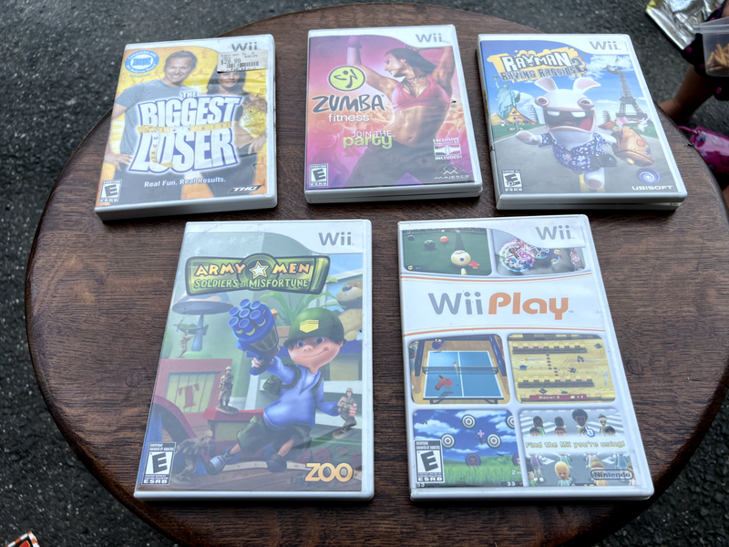 Nintendo Wii Game Lot-5 Bundle Play, Zumba, Rayman, Biggest Looser, Army Men HB1