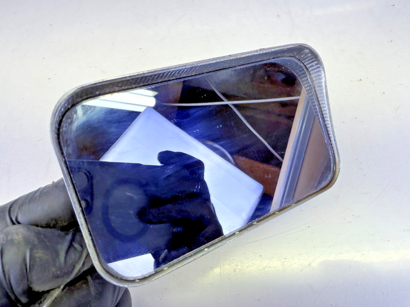Vintage Accessory 5" Chrome Clamp on Truck Side View Mirror C27-26