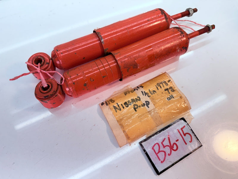 NOS VINTAGE PAIR FRONT Shocks 1973 - 1978 NISSAN PICKUP 1/2 TON B56-15