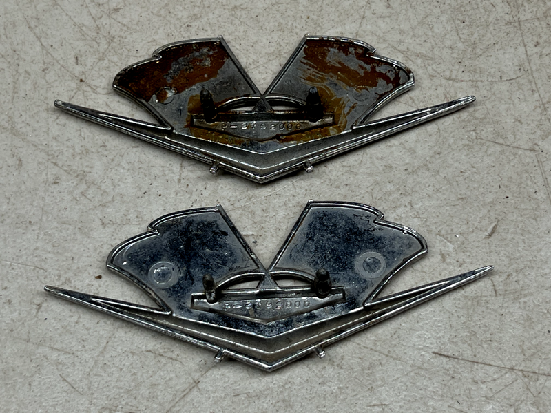 OEM 1962-1963 Chrome Front Fender Flag Emblem Impala Bel Air Corvette B24-15