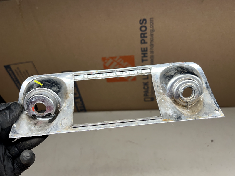 1959 1960 Chevy Impala GM Chrome Radio Face Plate Trim Bezel 3755305 B23-1