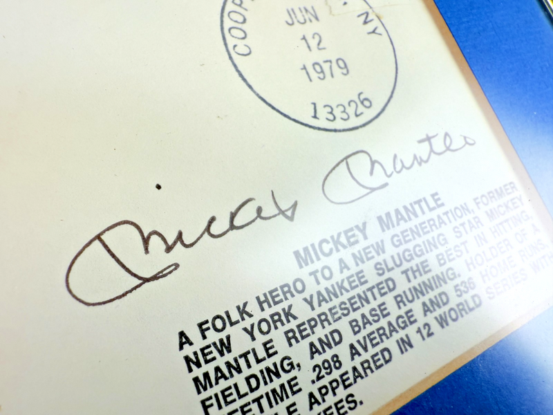 1979 Mickey Mantle Signed Autographed 1st Day Cover Cachet Auto Rare Yankees #7