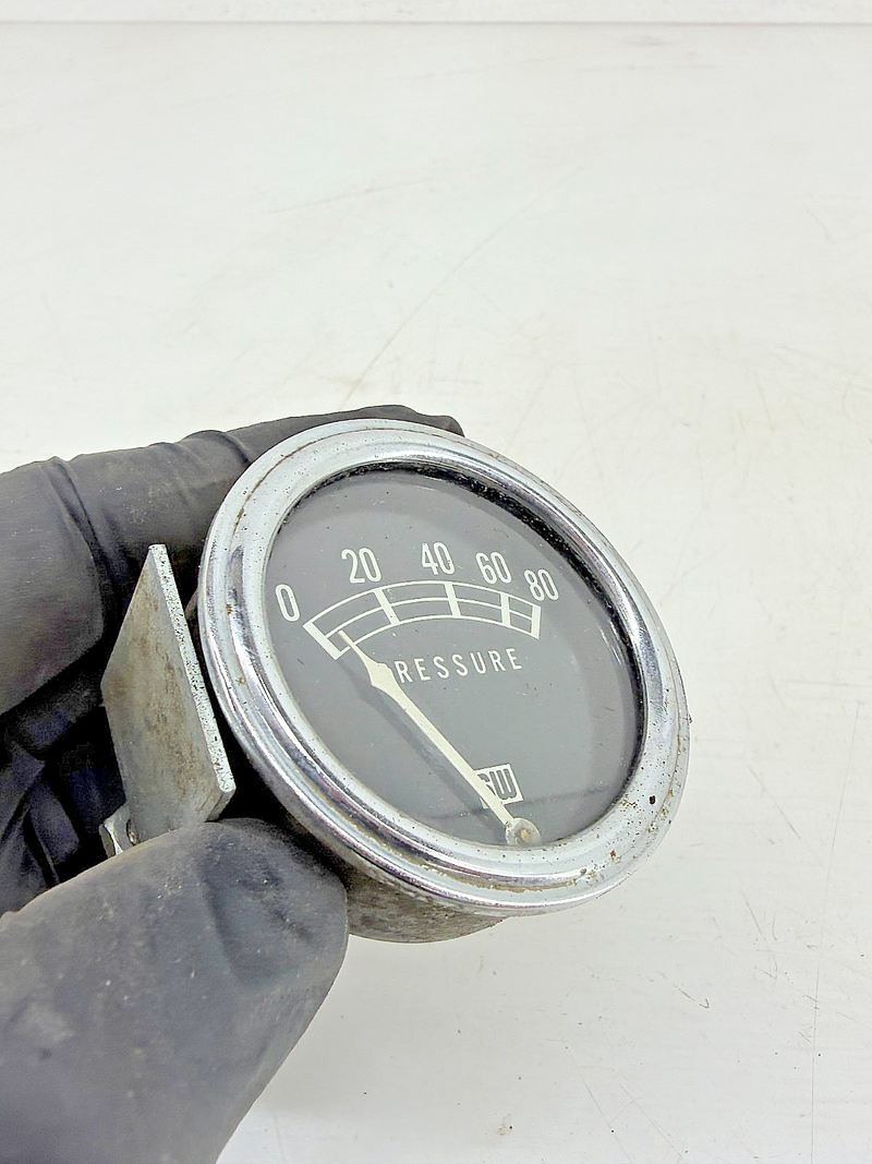 Vintage 1950s-60s Hot Rod Gasser Stewart Warner SW Pressure Gauge 80 PSI C39-44
