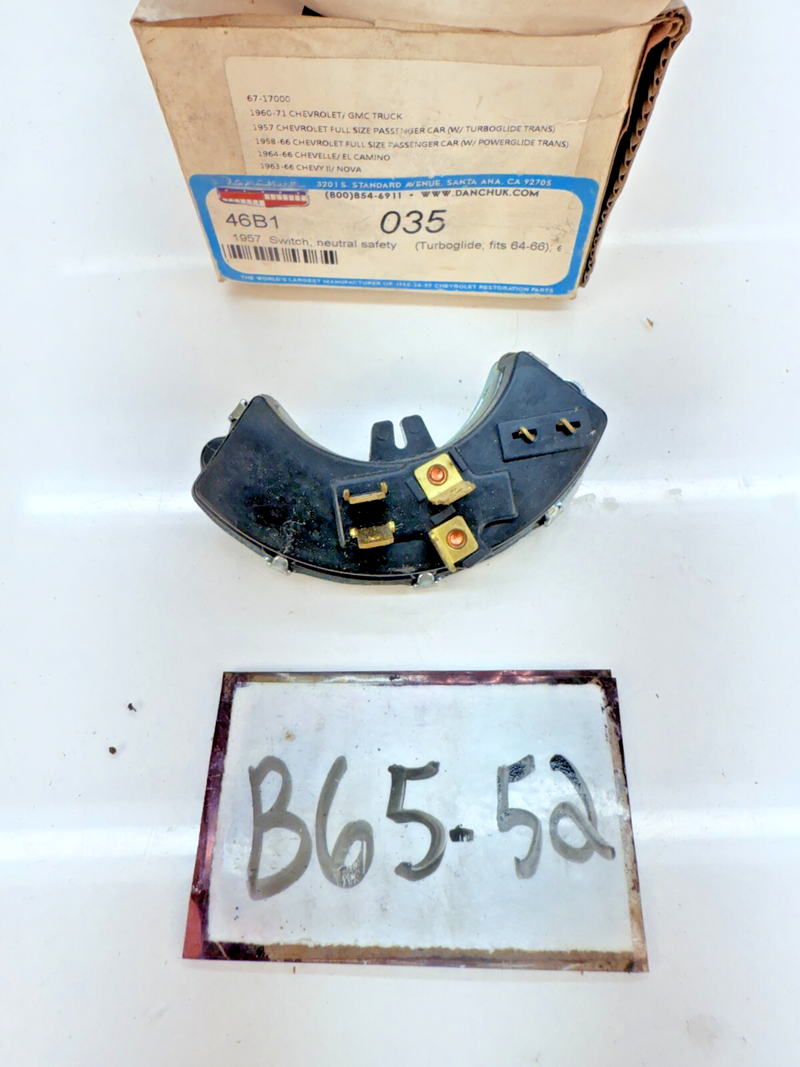 NOS 1957 - 1971 Chevy 1964 - 1966 Buick & Olds Neutral Safety Switch B65-52