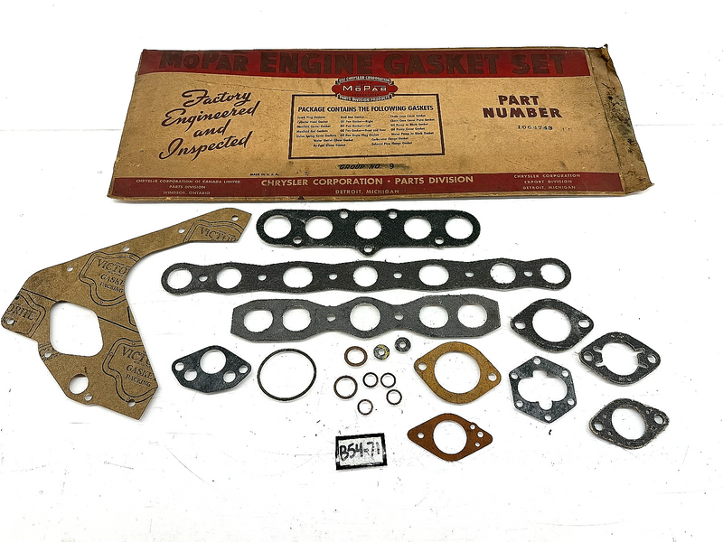 NOS 1935 - 1950 Chrysler Dodge Plymouth Mopar Engine Gasket Set 1064749  B54-71