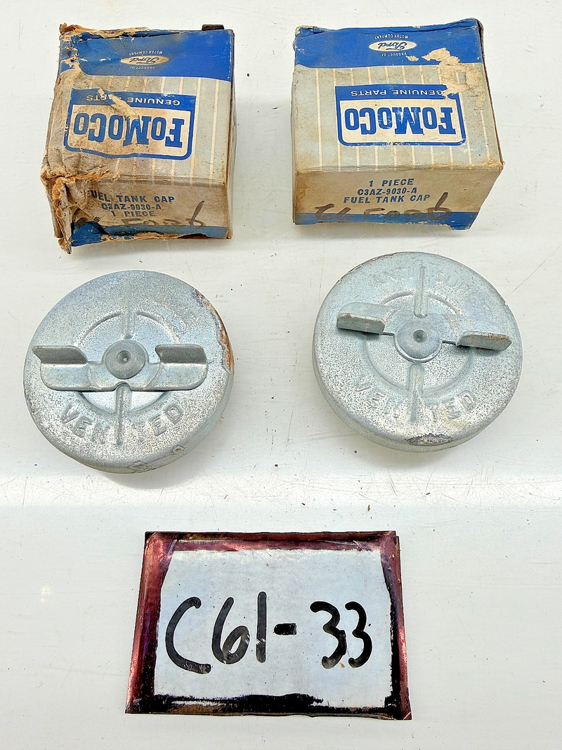 (1) NOS 1963 Ford Galaxie Gas Cap C3AZ-9030-A C61-33