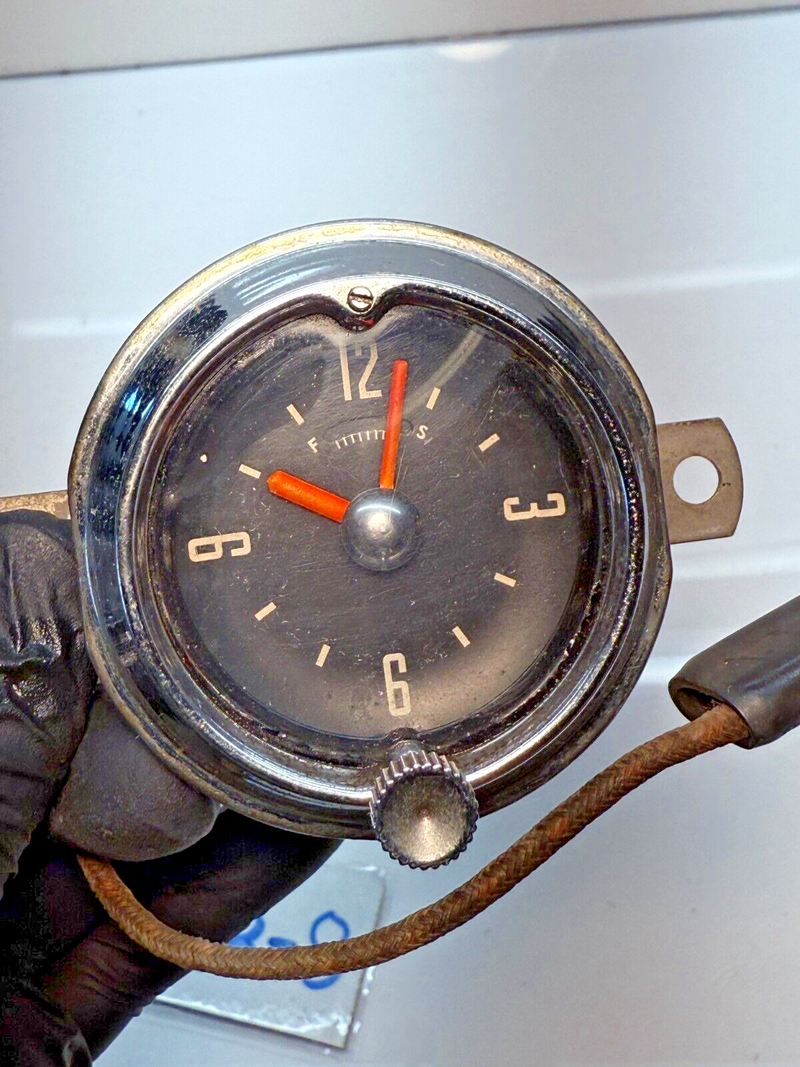 OEM 1952-53 Ford Mercury Gauge Wind Up Dash Clock Assembly Wiring FOMOCO B48-8