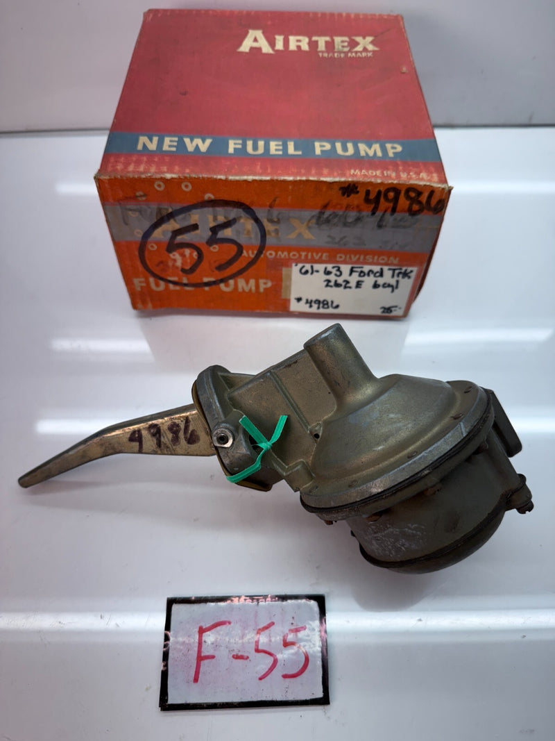 NORS 1961 - 1963 Ford Truck 6 Rebuilt Airtex Fuel Pump 4986 61 62 63 F-55