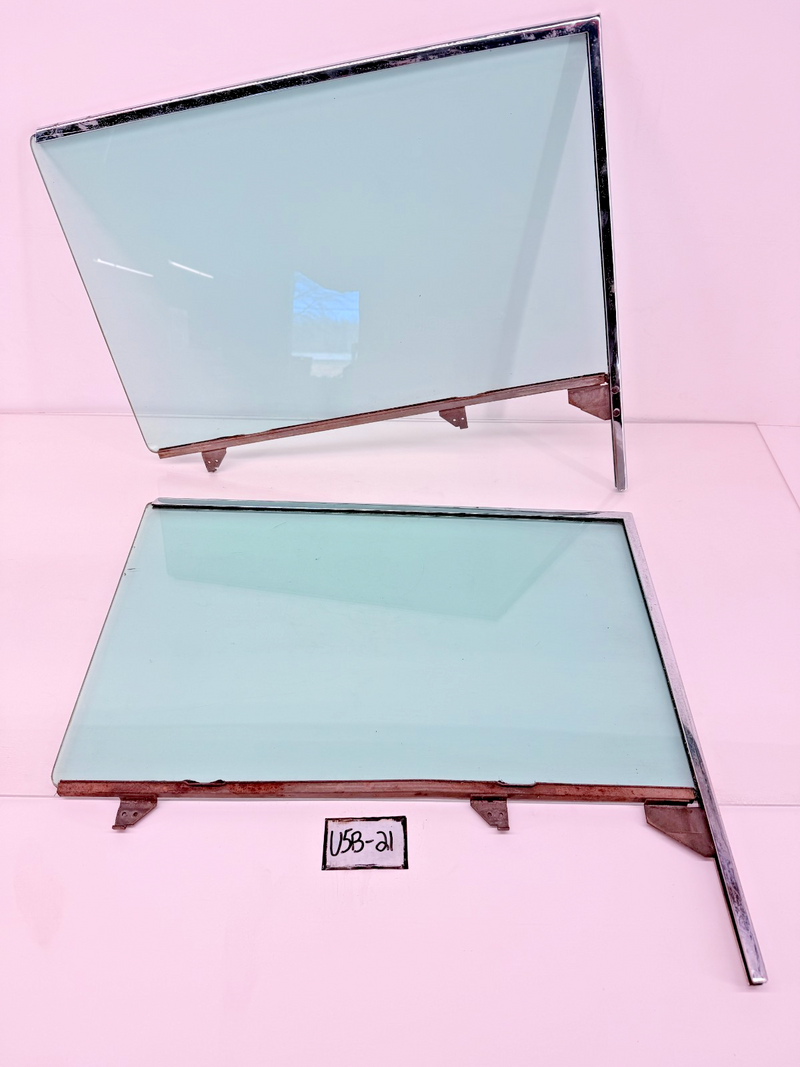 ORIGINAL 1955 1956 1957 CHEVY Bel Air SET Side Door CHROME Frame & Glass U5B-21