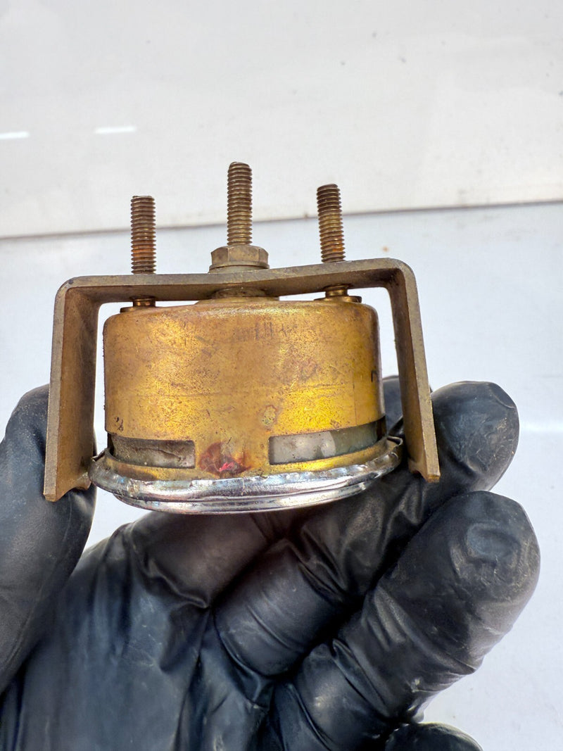 Vintage Stewart Warner 80 lbs Oil Pressure Gauge Large Logo Brass Case B61-16