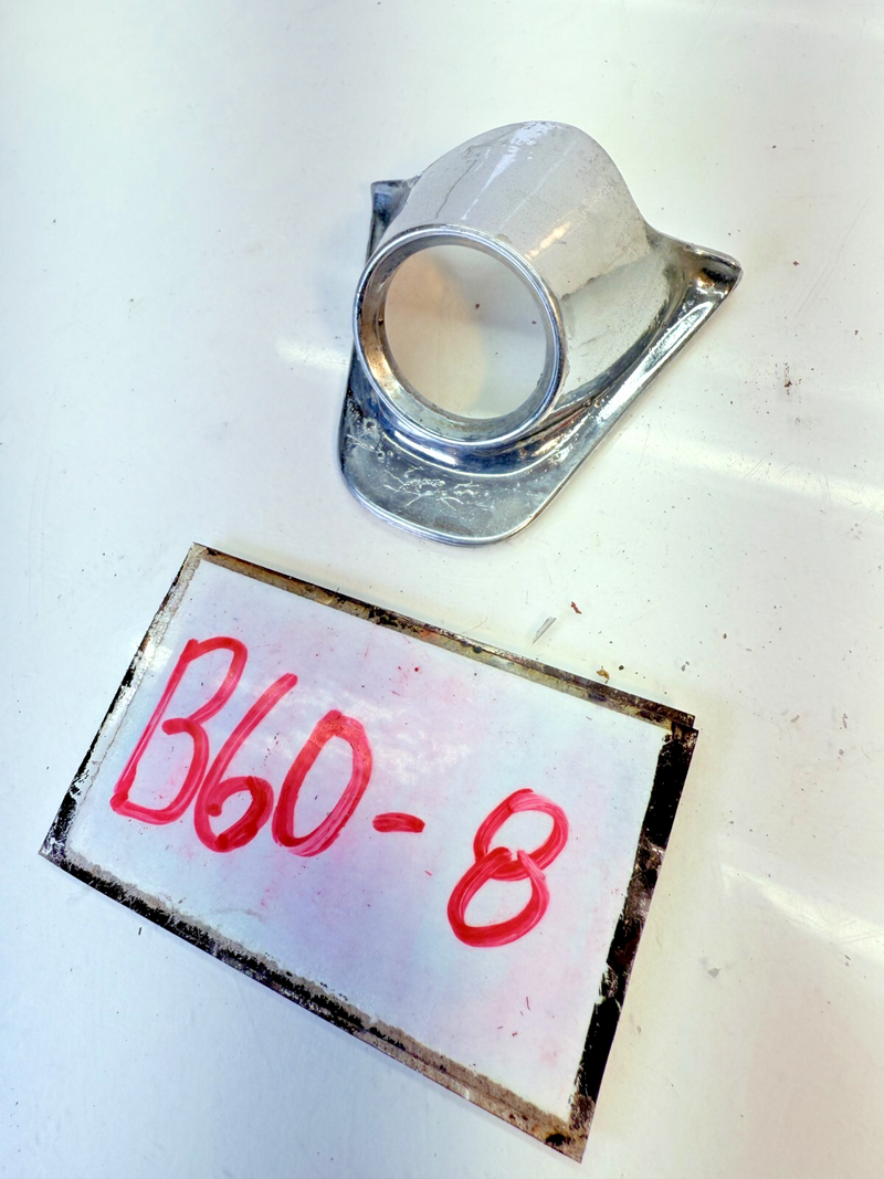 OEM 1960 Chevy Impala El Camino LH Chrome Windshield Wiper Escutcheon 60 B60-8