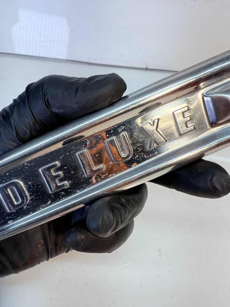 OEM 1951 FORD DELUXE SPEAR EMBLEM TRIM BADGE STAINLESS 51 B59-19
