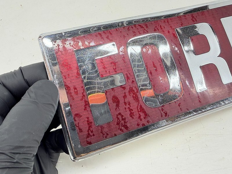 Vintage ORIGINAL Ford Chrome Emblem Badge MAN CAVE RAT ROD C66-21