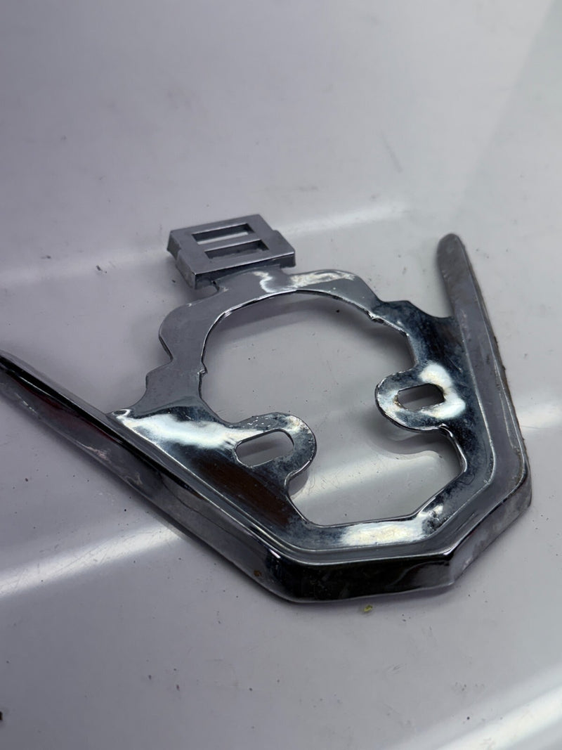 Vtg 1950s 1952 Ford Super V8 Rear Emblem Ornament Chromed Denton Hassell B51-12
