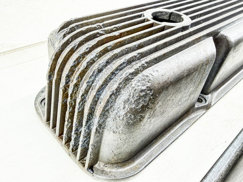 VINTAGE CAL CUSTOM FORD FE 390 427 FINNED ALUMINUM VALVE COVERS 40-1018 U3B-85
