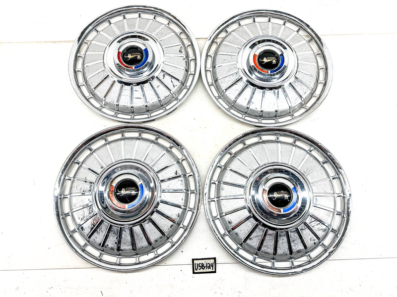 1961 1962 1963 Ford Thunderbird Fairlane Galaxie Sunliner Hubcaps 14" U5B-124