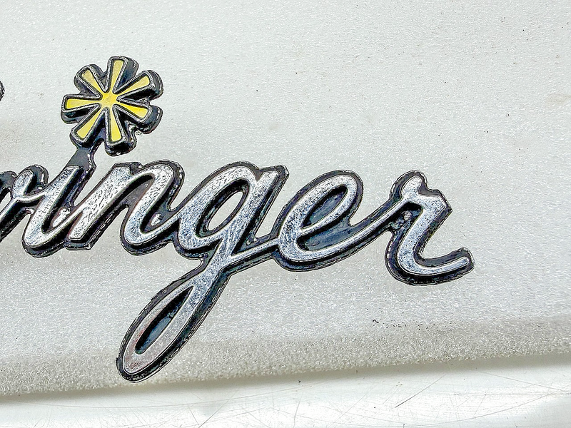 OEM 1970 - 1975 DODGE DART SWINGER TRUNK EMBLEM MOPAR 3446102 E10-40