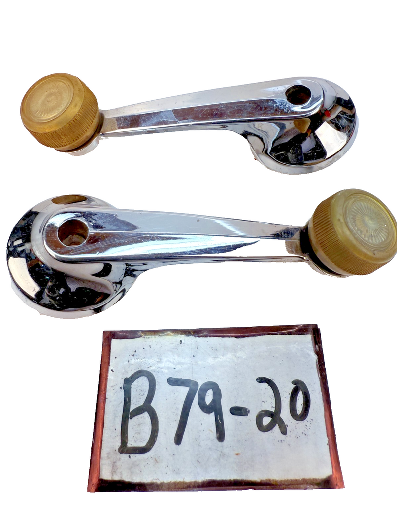 1974 - 1993 Ford Mustang PAIR Interior Window Crank HANDLE D6DB-6623348-A B79-20
