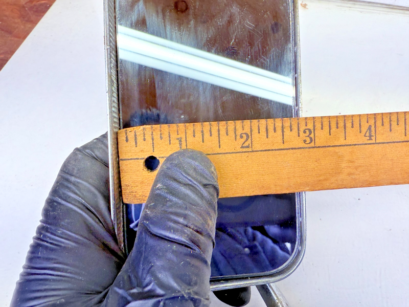 Vintage Accessory 5" Chrome Clamp on Truck Side View Mirror C27-26