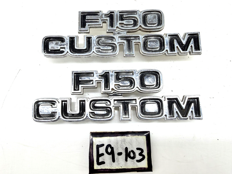 OEM 1973 - 1979 F-150 CUSTOM Front Fender Emblem Badges D7TB-16702-DWC E9-103