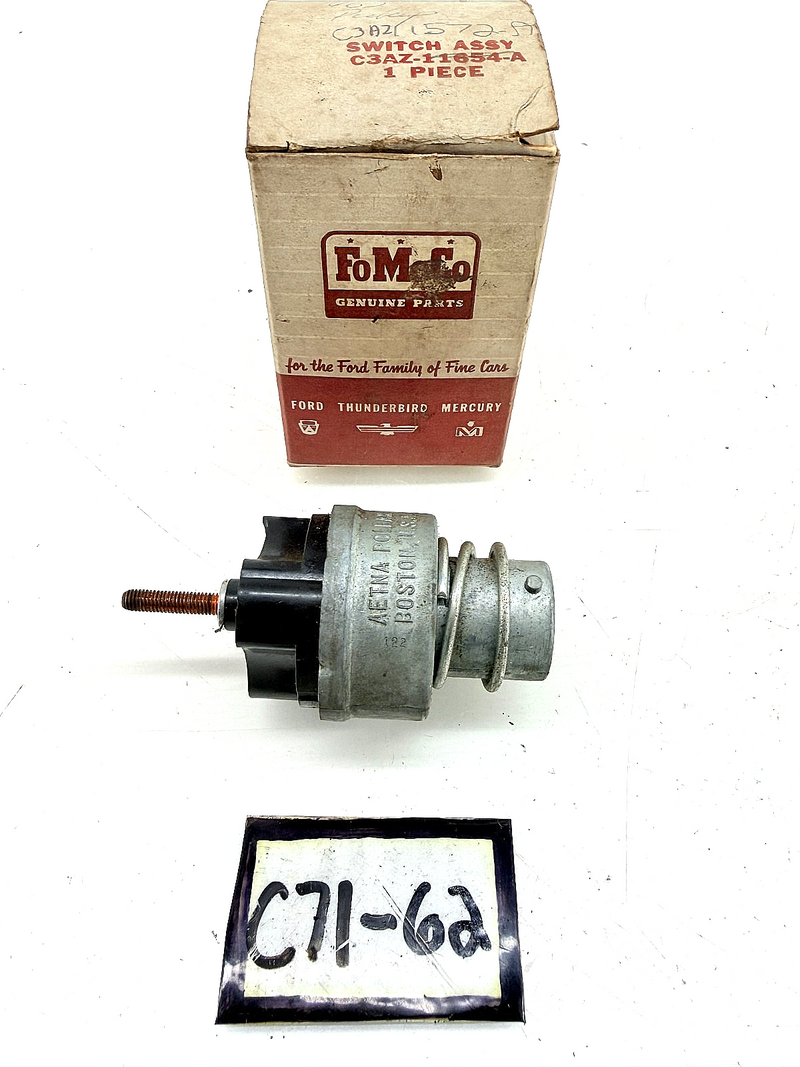 NOS 1960 - 1977 FORD MUSTANG FALCON BRONCO IGNITION SWITCH C3AZ-11572-A B71-62