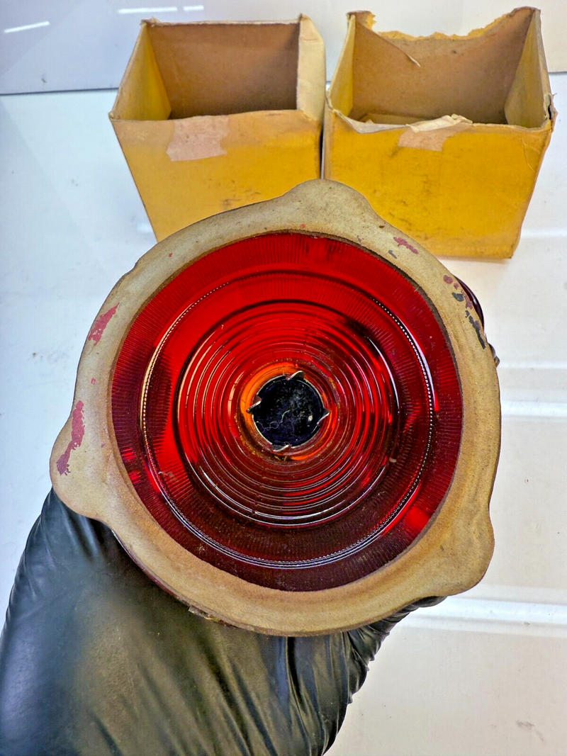 NOS OEM 1952 Ford Passenger Car Blue Dot Tail Light Lens 52 B13-27