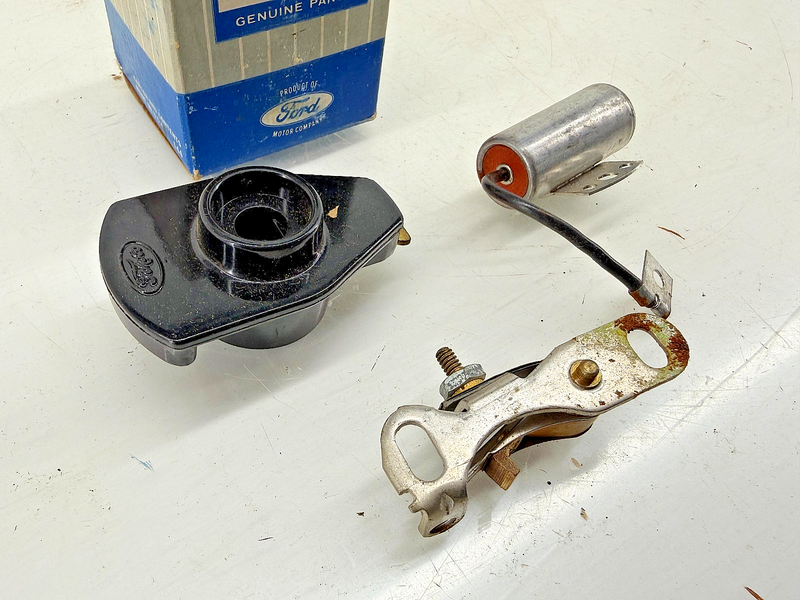 NOS 1949 - 1965 Ford Distributor Repair Kit Points Condenser A7A-12000-B C62-9