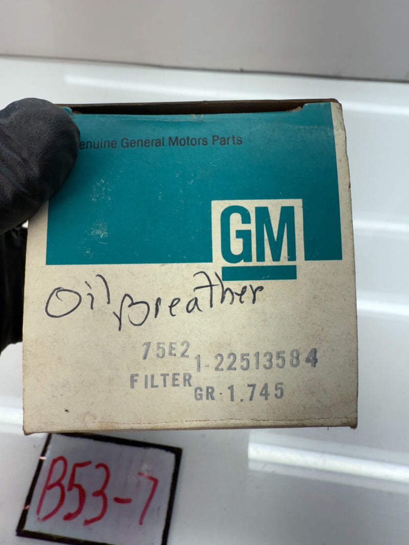 NOS GM Engine Crankcase Breather Element CHEVY OLDS PONTIAC BUICK B53-7