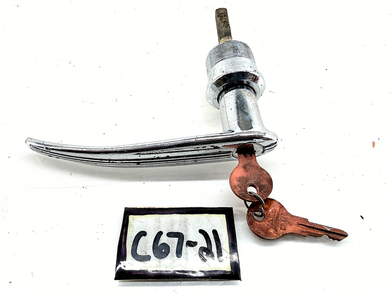Vintage OEM 1941 1942 Ford Locking Trunk Handle w/ Keys C67-21