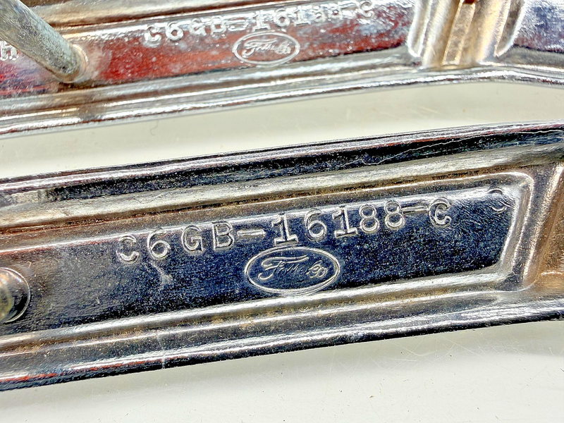 (3) NOS 1966 MERCURY COMET RH CHROME FENDER LOUVERS EMBLEMS C6GB-16188-C C60-41