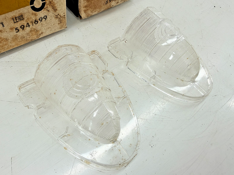 NOS 1954 Chevrolet BelAir 210 150 Back-Up Light Lens Pair 5941699 RI-54 C71-3