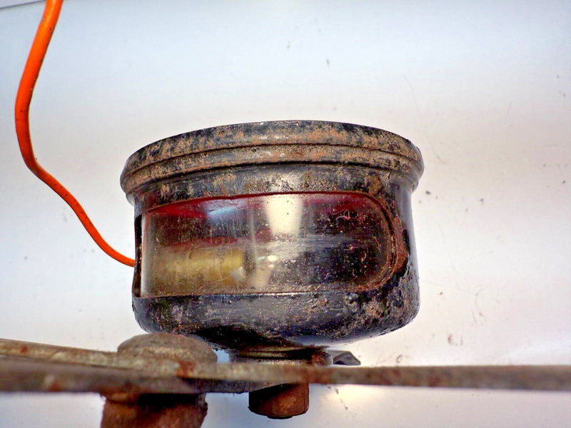 Vintage DUO TAIL Lamp Red Glass License Plate LIGHT HOT RAT ROD B41