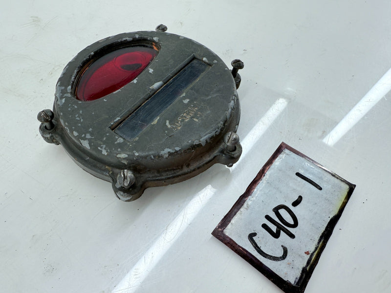OEM 1950's Kaiser Willy M38 MC Jeep Rear Stop Light Turn Signal Lens Cover C40-1