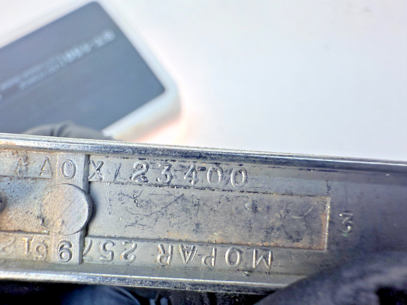 OEM 1966 1967 1968 Plymouth Barracuda Satellite V8 V Eight Fender Emblem E7-18