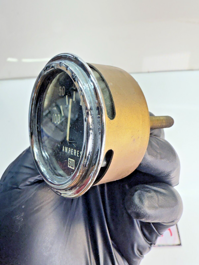 Vintage Stewart Warner Amperes Gauge W/ Bracket 1920-1945 Rat Rods B8-14