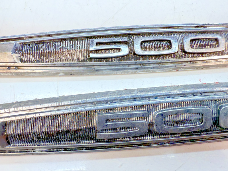 OEM 1967 Ford Fairlane 500 PAIR Quarter Panel Emblems C7OB E5-49