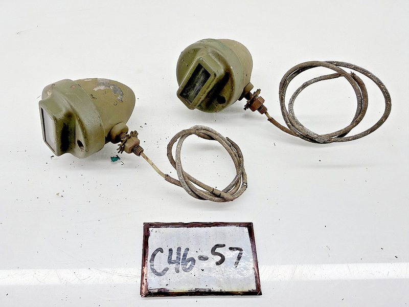 Corcoran Brown CB Pair Blackout Marker Lights Willys MB Ford GPW Jeep C46-57