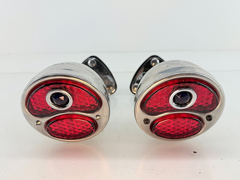 Vintage Duo Lamp Ford Rear Tail Lights Blue Dot Model A 30's Pick Up Rat Rod C69