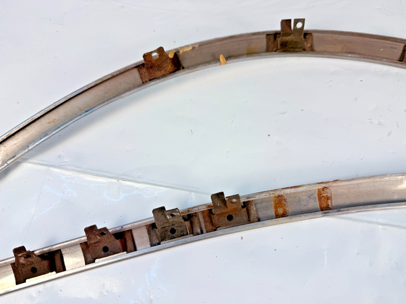 OEM 1959 1960 IMPALA PAIR LOWER WINDSHIELD TRIM MOULDINGS EL CAMINO S1-45