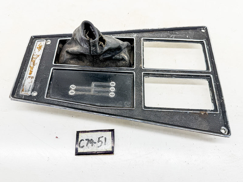 Original 1972 - 1976 Corvette Console Plate 4-Speed GM 3996821 C79-51