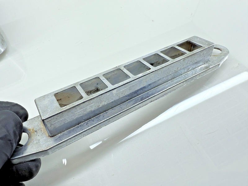 Vintage RARE OEM Mopar Plymouth CHROME RADIO BEZEL with BUTTONS & KNOBS C32-9